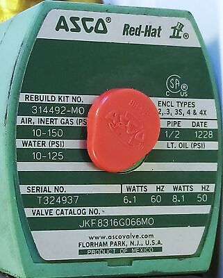 ASCO JKF8316G066MO 110/120V 50/60Hz Solenoid Valve