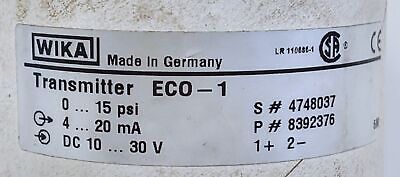 Wika ECO-1 EC0-1 Pressure Transmitter