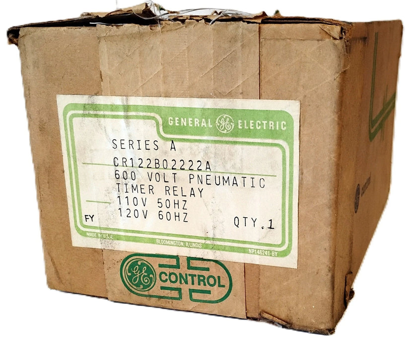 GE CR122B02222A 110/120 V AC 0.2-60 sec 600 Volt Pneumatic Timer Relay