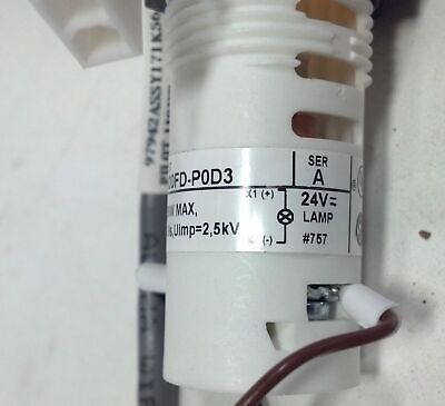 Allen-Bradley 800FD-P0D3 24 V AC / DC Amber Pilot Lights - Lot of 3