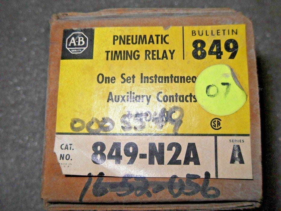 Allen-Bradley 849-N2A Auxiliary Contact for Pneumatic Timing Relay