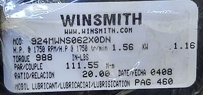 WINSMITH 924MWNS062X0DN Speed Reducer