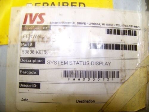 Fenwal System Status Display 53836-K015