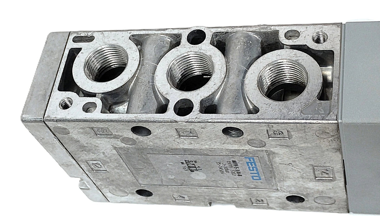 Festo MFH-5-3/8-B 19705 Ser S102 5/2-Way Pneumatic Solenoid Valve w/ G3/8 Ports