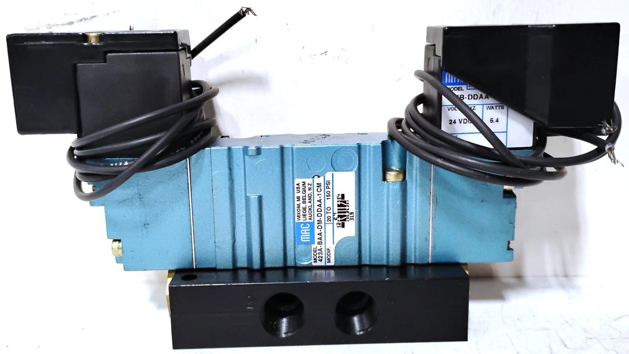 MAC Valves 423A-BAA-DM-DDAA-1CM 24 V DC 1/4 in NPTF 5/2 4-Way Solenoid Valve