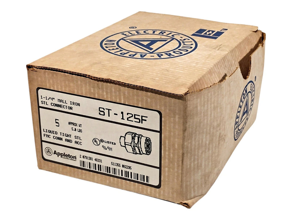 Appleton ST-125F Liquidtight Flexible Metal Straight Conduit Connector