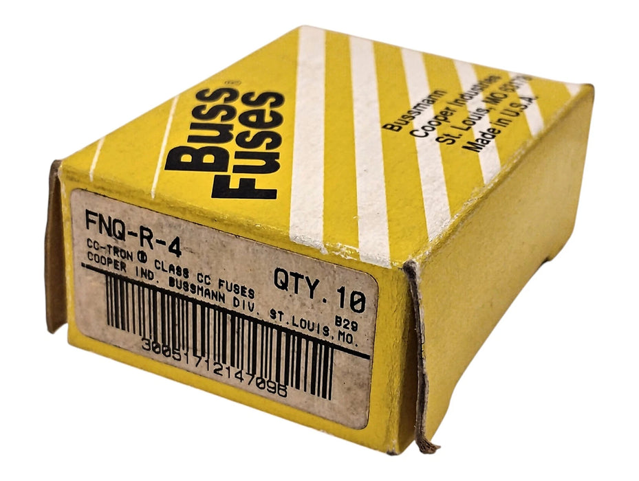 Bussmann FNQ-R-4 600 V AC 4 A Class CC Current-Limiting Time-Delay Fuses