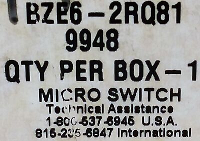 Honeywell BZE6-2RQ81 Limit Switch with Cross Roller Plunger