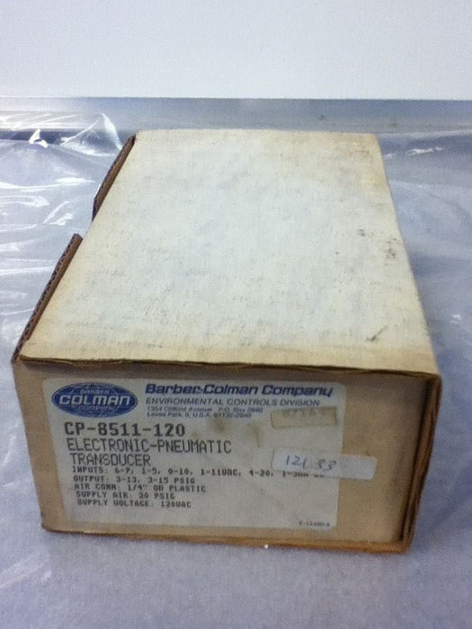 Barber-Colman Company CP-8511-120 Electronic-Pneumatic Transducer