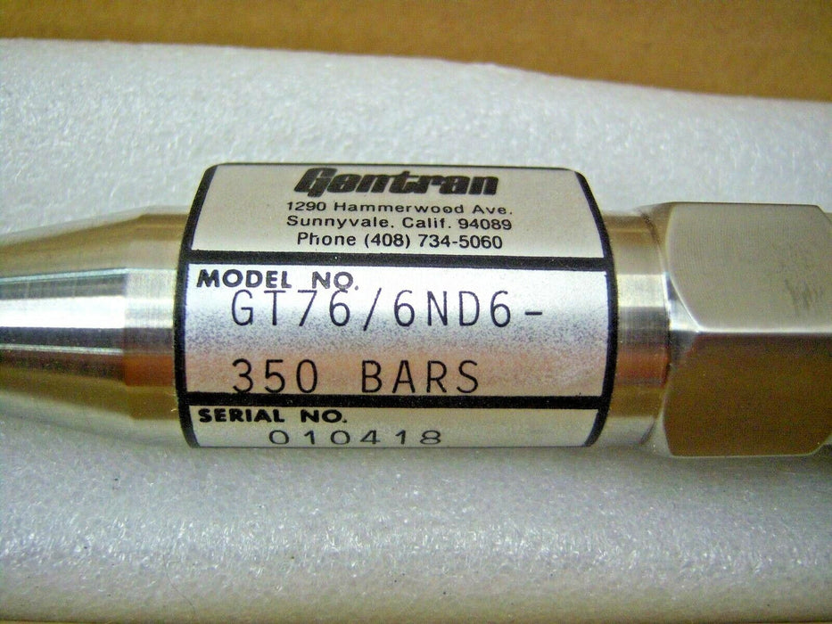 Gentran GT76/6ND6- 350BARS Pressure Transducer Transmitter GT76/6ND6 - 350BARS
