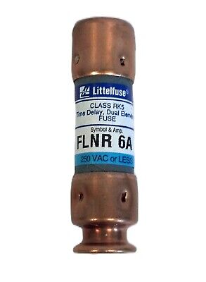 Littelfuse FLNR 6A 250 VAC Time-Delay Fuse - Lot of 5