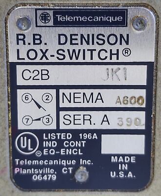 Telemecanique RB Denison C2BJK1 LOX-SWITCH Limit Switch