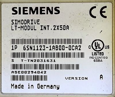 Siemens 6SN1123-1AB00-0CA2 SIMODRIVE 2-Axis Servo Drive