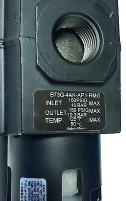 Norgren B73G-4AK-AP1-RMG and L73M-4AP-QPN Compressed Air Lubricator/Regulator