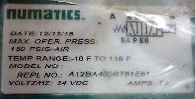 Numatics A12BA400RT61E61 Solenoid Valve
