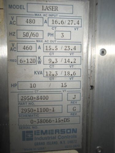 Emerson 2950-8400 Laser 10HP Drive