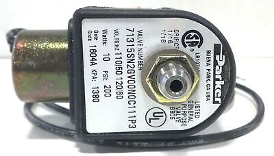 Parker 71315SN2GV00N0C111P3 110V / 50Hz - 120V / 60Hz 10W 200 PSI Solenoid Valve