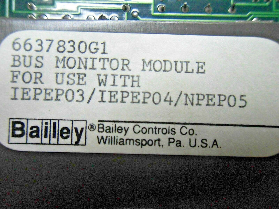 Bailey 6637830G1 Module Bus Monitor INFI90