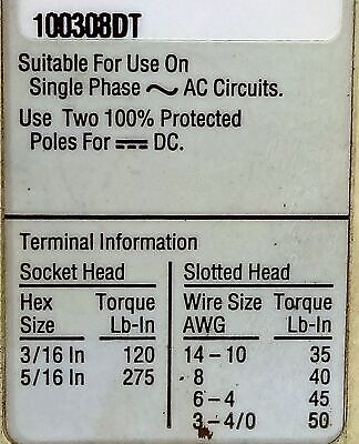 Eaton HFD-3100 600VAC/250VDC 100 A Industrial Circuit Breaker