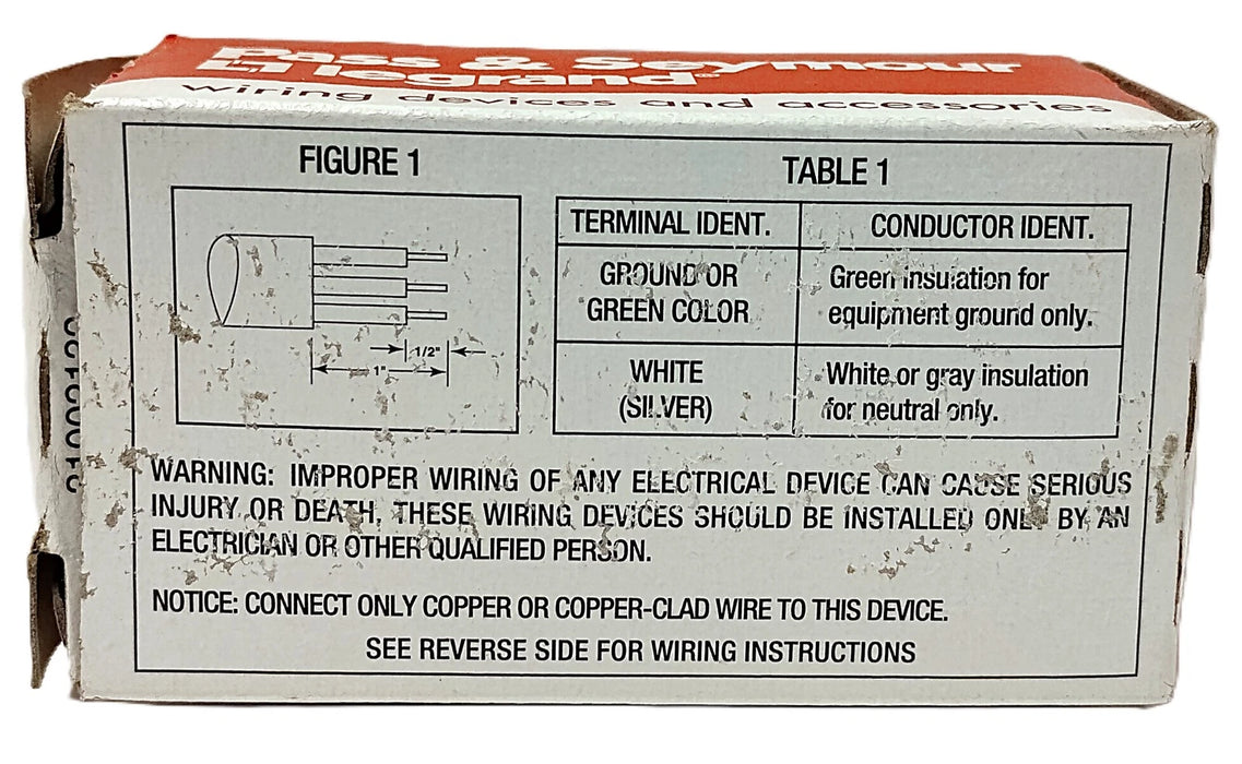 Legrand PS5269-X 120 V AC 15 A 5-15R 2 Pole Plug Receptacle