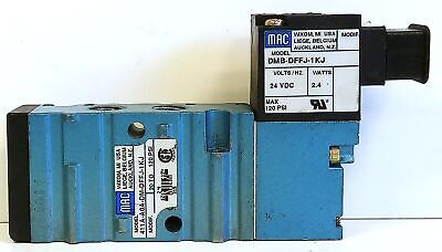 MAC Valves 411A-A0A-DM-DFFJ-1KJ 24 V DC 120 psi Solenoid Valve