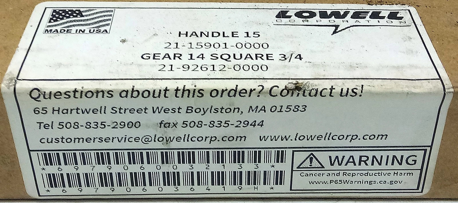 Lowell 21-15901-0000 HANDLE 15 3 Position Rachet w/ 3/4 in Square Opening