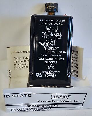 ISSC 1018-J-1 120VAC 50/60Hz 10 A Adjustable Solid State Time Delay Relay