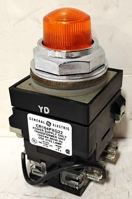 GE CR104PLT32M 120 V Amber Push-to-test Oiltight Indicator Light