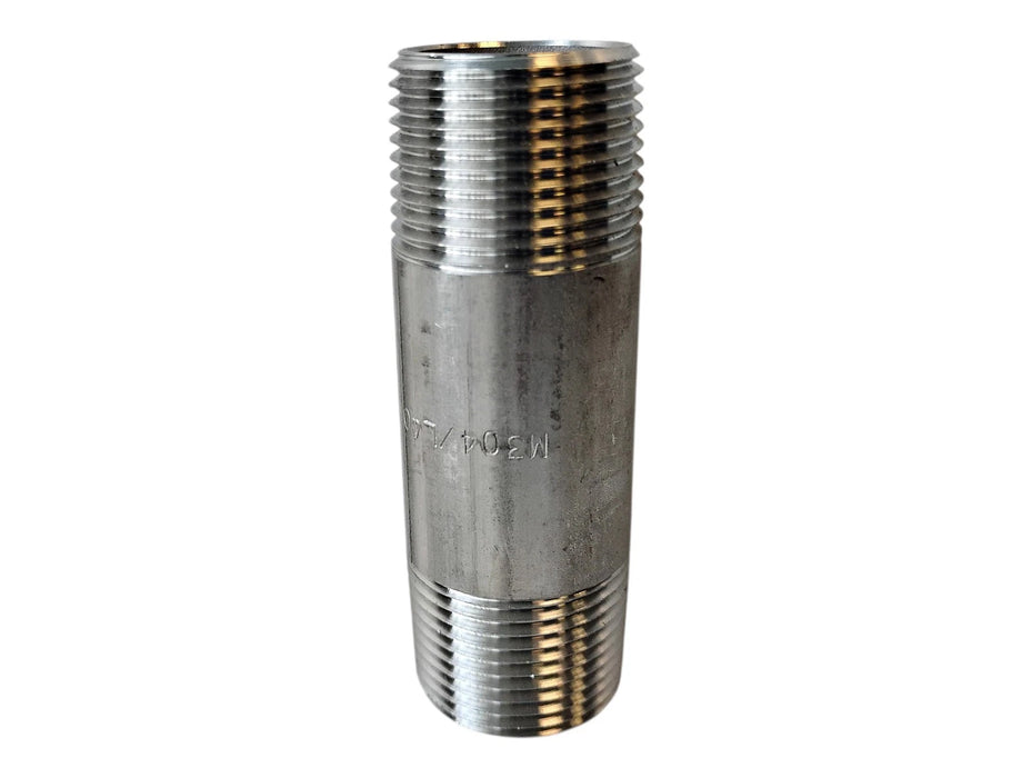 Merit Brass 4012-300 4112-300 3/4" x 3" L MNPT Sch 40 304 SS Pipe Nipple