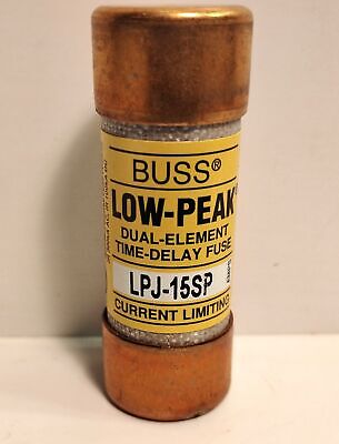 Bussmann LPJ-15SP 300 V DC / 600 V AC 30 A Current-Limiting Time-Delay Fuses