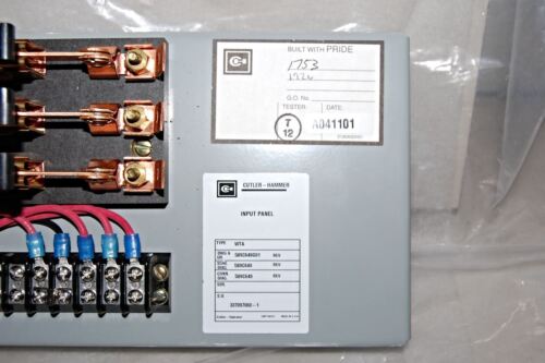 Cutler-Hammer 589C649G01 TYPE WTA INPUT PANEL