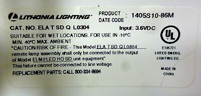 Lithonia Lighting ELAT SD Q L0304 M12 Emergency Remote LED Lighting