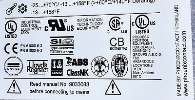 Phoenix Contact QUINT-PS/1AC/24DC/3.5 2866747 PLC Power Supply