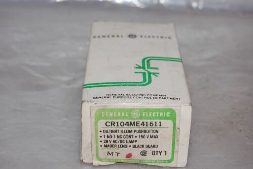 GE CR104ME41611 Amber Lens Square Pushbutton