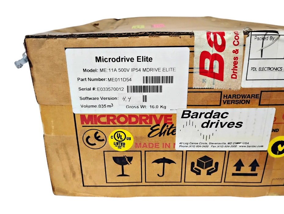 Bardac ME011D54 Ver 4.4 500 V 10 HP IP54 NEMA 12 AC Flux Vector Drive