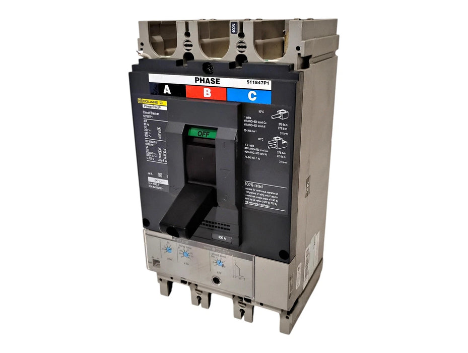 Square D 527397P1 DGF36400E20SO 400 A PowerPact Circuit Breaker w/ STR23SP
