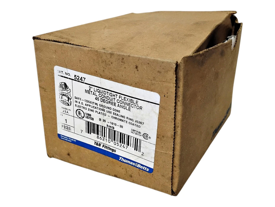 Thomas & Betts 5247 45-deg Angle 2" Liquidtight Flexible Metal Conduit Connector