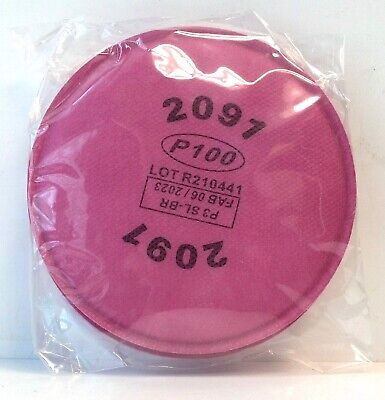 3M 2091 P100 Particulate Filters - 10 pcs (5 packs/pairs)