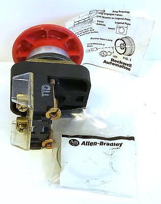 Allen-Bradley 800T-FXJ6D4 110/120 V 50/60 Hz Jumbo Red Mushroom Head Pushbutton