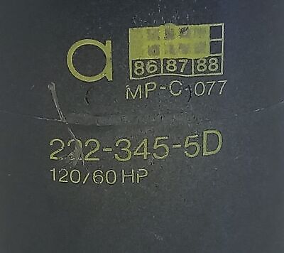 ASCO 222-345-5D MP-C-077 120V 60Hz Solenoid Valve Coil Only