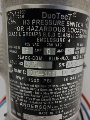 Dwyer H3A-1SL DuoTecT Pressure Switch for Hazardous Location