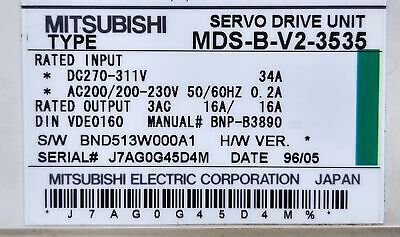 Mitsubishi Electric MDS-B-V2-3535 Servo Drive Unit