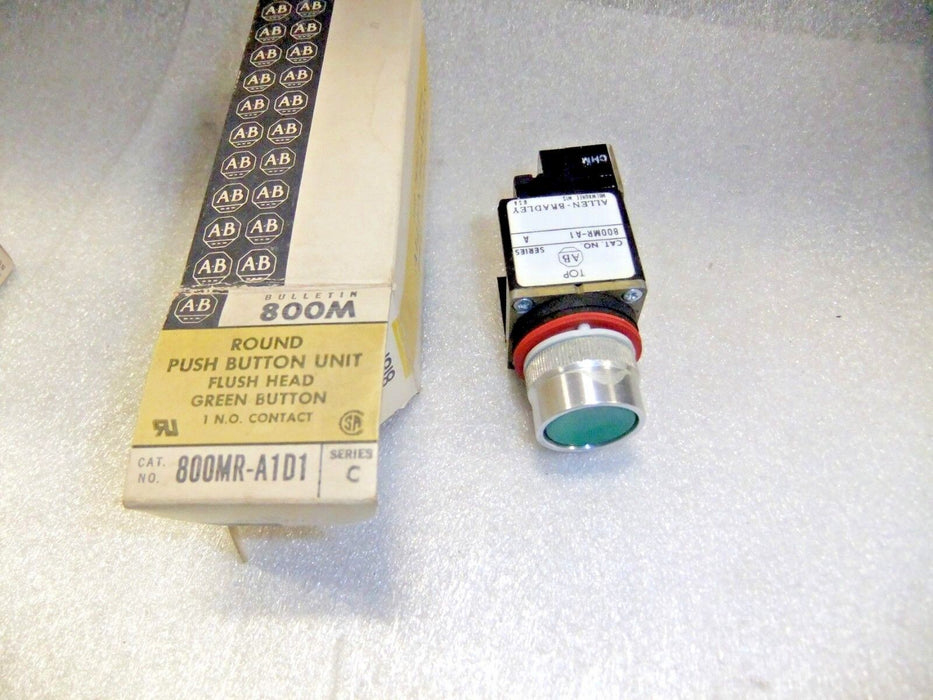Allen-Bradley 800MR-A1D1 Round Push Button Flush Head Green