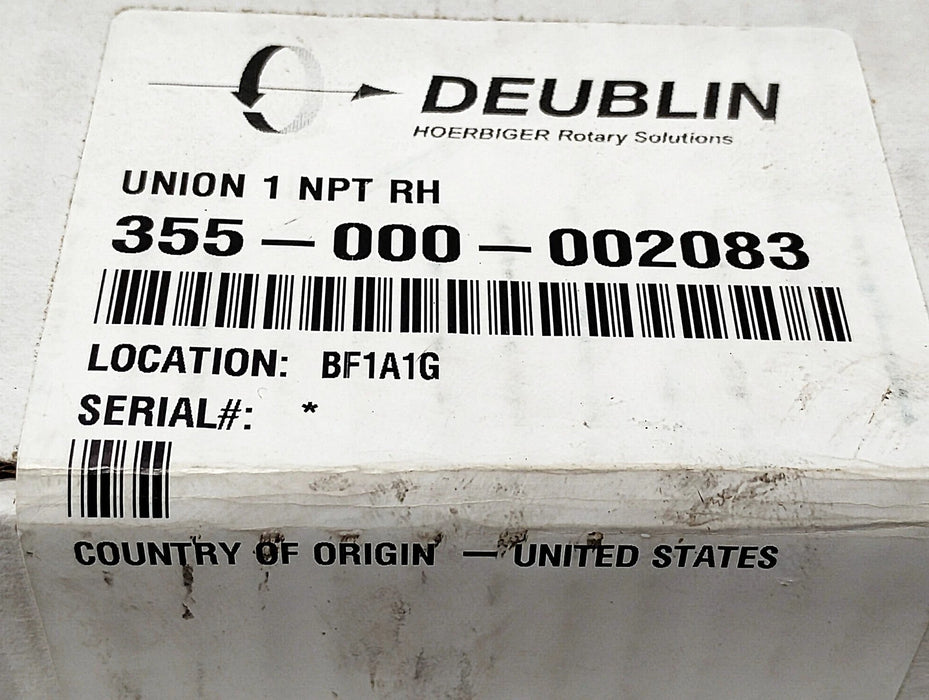 Deublin 355-000-002083 Duoflow 1 in NPT Rotary Union