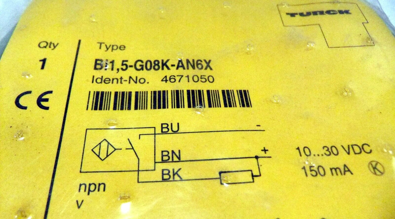 Turck Bi1,5-G08K-AN6X Inductive Sensor