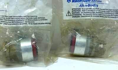 Allen-Bradley 800EM-LE4 Red Illuminated Momentary Extended Push Button