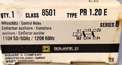 Square D 8501-PR1.20E 110/120 V AC 10 A Overload Control Relay