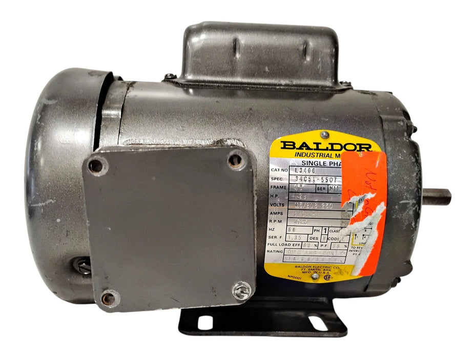 Baldor L3406 115/208-230 V 1/3 HP 1725 RPM Single Phase Motor