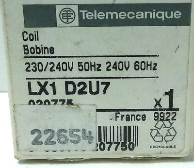 Telemecanique LX1D2U7 230-240 V AC Contactor Coil