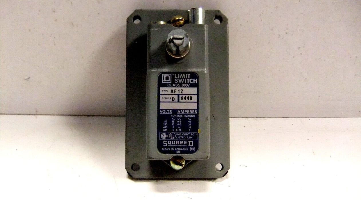 Square D 9007-AF12 Ser D Limit Switch